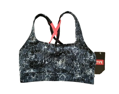 Sujetador deportivo de natación Serpiente Jojo para mujer Top estampado de serpiente talla XS almohadilla extraíble nuevo con etiquetas Foto 1 de 4