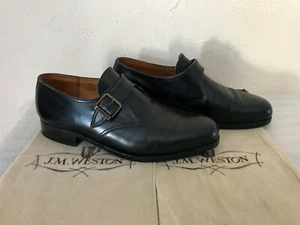 JM WESTON, MOCASSINS EN CUIR NOIR, pointure 7,5 uk soit 41,5 fr, - Imagen 1 de 10