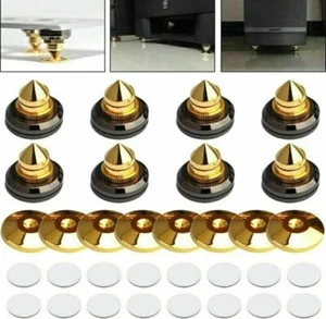 UK Speaker Spike Isolation Stand Feet Cone Pad Spikes Turntable Amp HiFi 4/8 Set - Picture 1 of 10