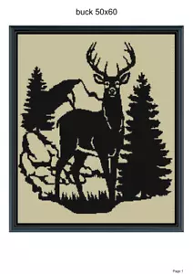 Buck blanket pattern, 50x60", written and graph included - Picture 1 of 1