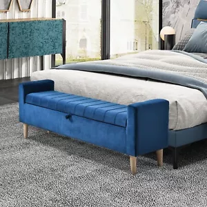 48'' Storage Ottoman Bench, Bench with Storage, for Entryway, Bedroom - Picture 1 of 8