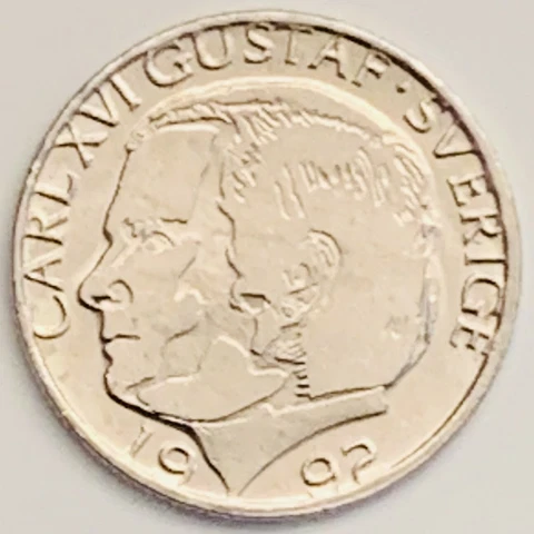 1992 Sweden Krona KM# 852a Circulated Condition Cover