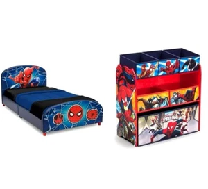 Twin Bed And Toy Organizer Spiderman - Picture 1 of 5