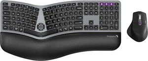 ProtoArc Backlit Wireless Full Size Ergo Keyboard, EKM01 Plus (Purple) - NIB - Picture 1 of 8