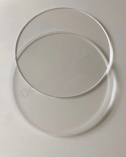 Acrylic Ganaching Plates - Round or Square pair of ganache discs various sizes - Image 1 of 1