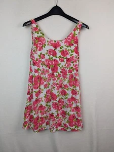 Ladies casual sleeveless floral printed mini dress size 10 H&M Divided - Picture 1 of 9