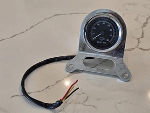 Oem Harley Mini Tach Chrome Tachometer Gauge Softail Dyna XL Genuine - Picture 1 of 9