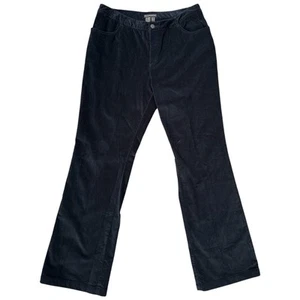 ROYAL ROBBINS Bootcut Black Cordoroy High Rise Pants Womens 14 Hiking Outdoors - Picture 1 of 12