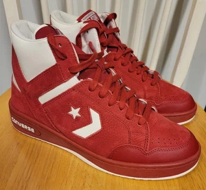 Converse Weapon Luxe Mid Days Ahead Mens Sneakers High Top Suede Red Size 12 NEW - Picture 1 of 7