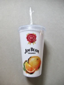 Bicchiere acrilico a doppia parete Jim Beam arancione 16 oz ~ senza BPA - Foto 1 di 3