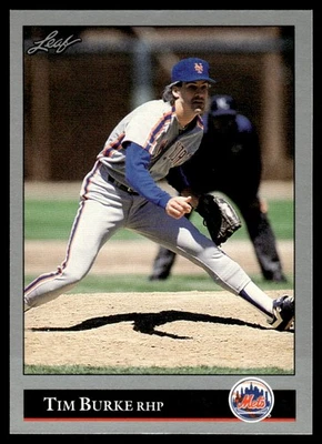 1992 Leaf Tim Burke New York Mets #44 - Image 1 of 2