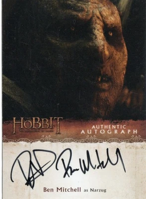 The Hobbit The Desolation of Smaug Autograph Auto BM Ben Mitchell as Narzug - Image 1 of 3