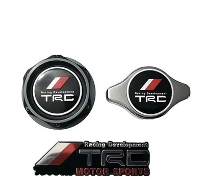 GUNMETAL ENGINE OIL CNC CAP + RADIATOR CAP FOR TR-D TUNDRA TACOMA SUV Car JDM 9 - Image 1 of 4