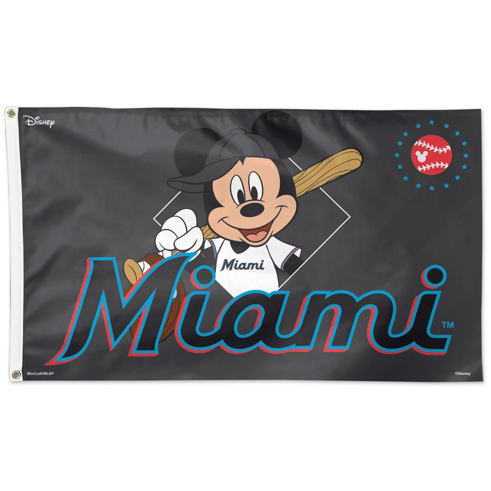 WinCraft Miami Marlins 3' x 5' Disney One-Sided Flag - Image 1 of 1