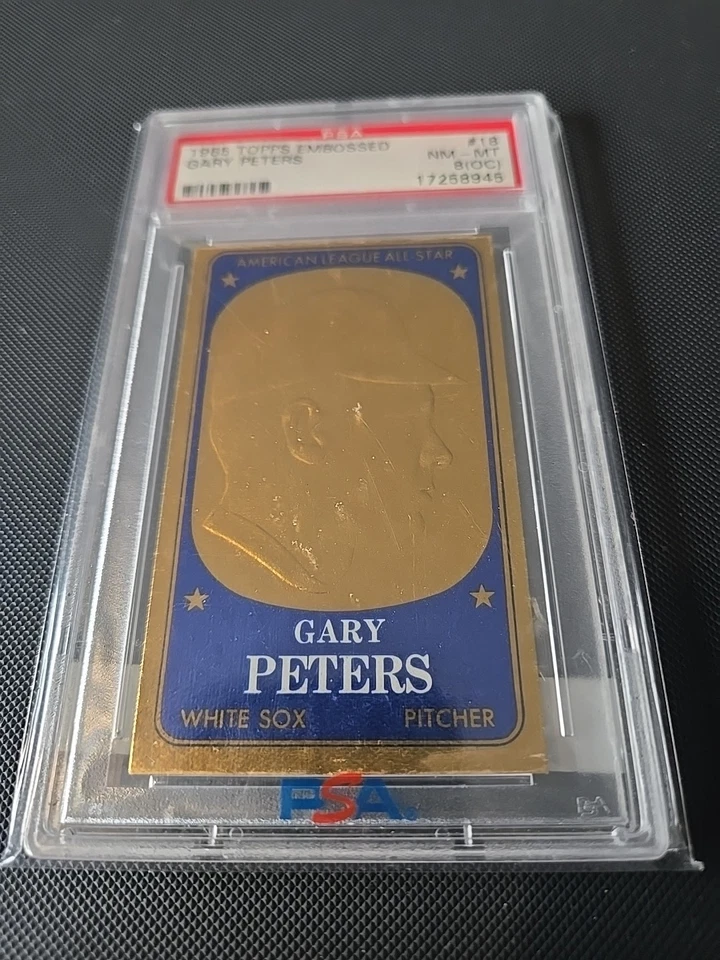 Карта 1965 Topps Embossed Gary Peters No18 PSA 8 - Изображение 1 из 4
