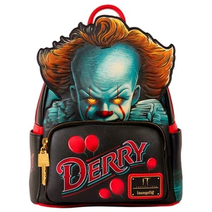 Loungefly Horror IT Pennywise "DERRY" Light-Up Cosplay Mini Backpack Bag BNWT - Picture 1 of 8