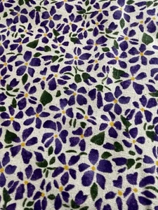 Vtg Daisy Kingdom 1825 Homespun Violets Allover 4 Yds 44 W Feedsack Fabric B - Picture 1 of 6