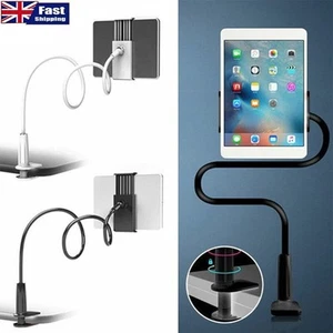 360° Flexible Gooseneck Lazy Bed Clamp Stand Holder Mount For iPad Tablet Arm UK - Picture 1 of 14