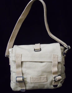 Canvas Umhängetasche Militärstil Khaki - Bild 1 von 11