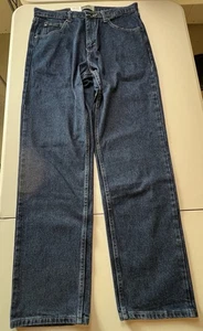 Pantalones de mezclilla azules Wrangler para hombre pierna recta 100 % algodón nuevos con etiquetas 33x34 - Imagen 1 de 8