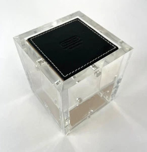 Vintage Coach Cube Magnetic 4 Picture Photo Frame Leather details 4 x 3.5 inches - Picture 1 of 4
