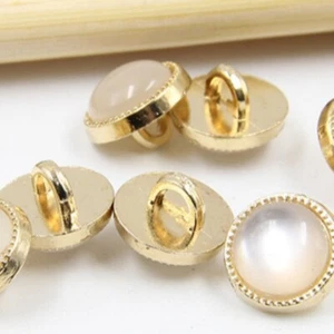 10.5mm 20PCS Round Resin Diamond Buttons Metal Shank Button for Women Shirt Sew - Picture 1 of 9