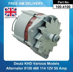 Se adapta al motor Deutz KHD F2L912 alternador 0120488114 0120488185 12V 55 amperios - Imagen 1 de 5