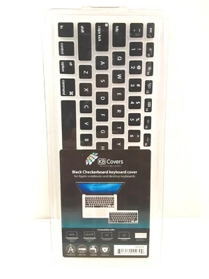 Black Checkerboard Keyboard Cover For Apple Notebooks & Desktop Read Description - Image 1 of 4