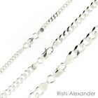 925 Sterling Silver Curb Cuban Mens Womens Chain Necklace .925 Italy All Sizes