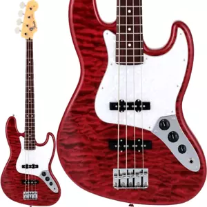 Fender Made in Japan 2024 Collection Hybrid II Jazz Bass Quilt Red Beryl - Picture 1 of 6