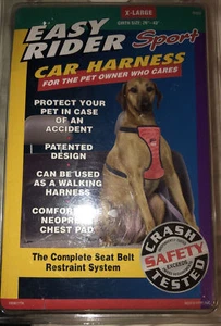 New Easy Rider Dog Car Harness Sz XL 26-43 In. Black Brand New in Box FREE SHIP - Picture 1 of 2