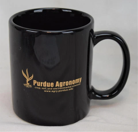 Purdue University Agronomy Black w/Gold Lettering Ceramic Coffee Cup/Mug Cover
