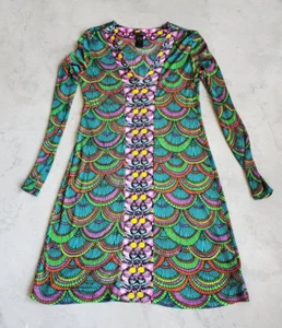 Vintage 90s Y2K 2000s Custo Barcelona Mini Dress Women`s Size 1 Small Viscose S - Picture 1 of 10