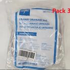 3 x sac de vidange urinaire Medline DYND15205 avec tour anti-reflux, sans latex 2000 ml