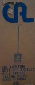 CAL Lighting FX-3643-1 60W Braccino Chained Glass Pendant Light Fixture Chandeli - Picture 1 of 1
