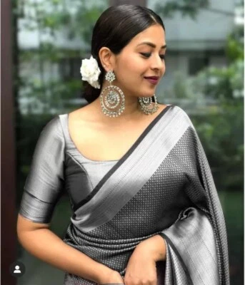 Sari tradicional de diseñador indio para boda Bollywood fiesta ropa étnica Eid Foto 1 de 4