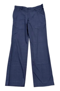 NEW Andrew Marc Men's Plaid Dress Pants Navy Blue Size 29x30 NWT FREE Shipping - Picture 1 of 3