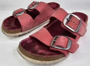 Birkenstock Arizona Big Buckle Fuchsia Tulip Nubuck Pink Footbed EU40 US 9 - 9.5 - Picture 1 of 12