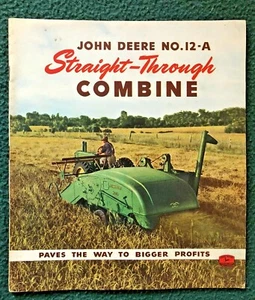 JOHN DEERE COMBINE CATALOG c.1946 + c.1941 Advertising Sheet for SWEEP RAKE - Picture 1 of 7