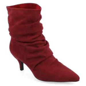 Journee Collection Womens Jo Dark Red Booties Shoes 12 M - Picture 1 of 7