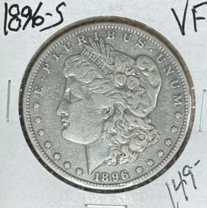 Dólar de plata Morgan 1896-S - en muy buen estado ~bonita moneda~ - Imagen 1 de 2