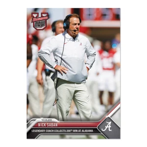 Nick Saban 2023 Topps Now Bowman U #16 - 200ª victoria en Alabama - Imagen 1 de 2