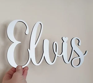 Personalised Wooden Name Large Wall Sign Room Décor Nursery Plaque Word Coloured - Picture 1 of 4