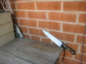 Hoja vintage de 8" década de 1930 ** GUSTAV EMIL ERN *** cuchillo de chef de carbono ALEMANIA - Imagen 1 de 8