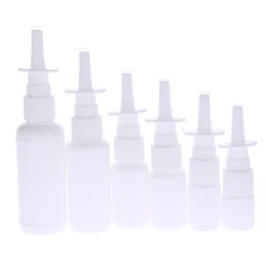 5ml or 50ml Empty Nasal Pump Spray Plastic Bottle Refillable White Fine Mist - Picture 1 of 14