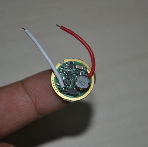 Placa de circuito controlador de linterna de un solo modo 3V-18V 17 mm para bombilla LED de 10 W - Imagen 1 de 3