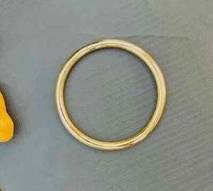 Solid brass Smooth bangle. Statement bangle. Thick bangle. Tribal Brass bangle - Picture 1 of 5