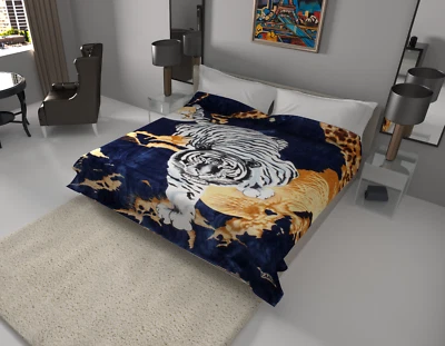  Solaron Blanket throw Thick Ultra Fine Polyester Mink Plush Tiger Heavy Weight - Image 1 of 4
