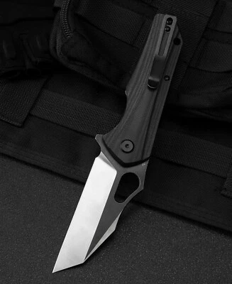 Bestech Knives Operator Folding Knife 3.47" D2 Tool Steel Blade Black G10 Handle - Image 1 of 4