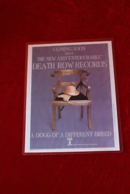 Anuncio de reimpresión laminado de Nate Dogg Death Row Records - ¡MEMORABILIA HIP HOP de los 90! Foto 1 de 4